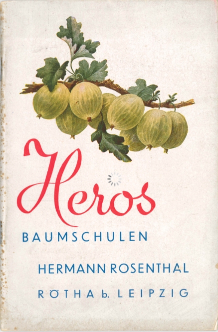 Titelbild Baumschulkatalog Heros in Rötha bei Leipzig, nach 1939