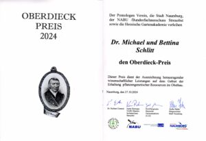 Oberdieck Preis 2024 Urkunde